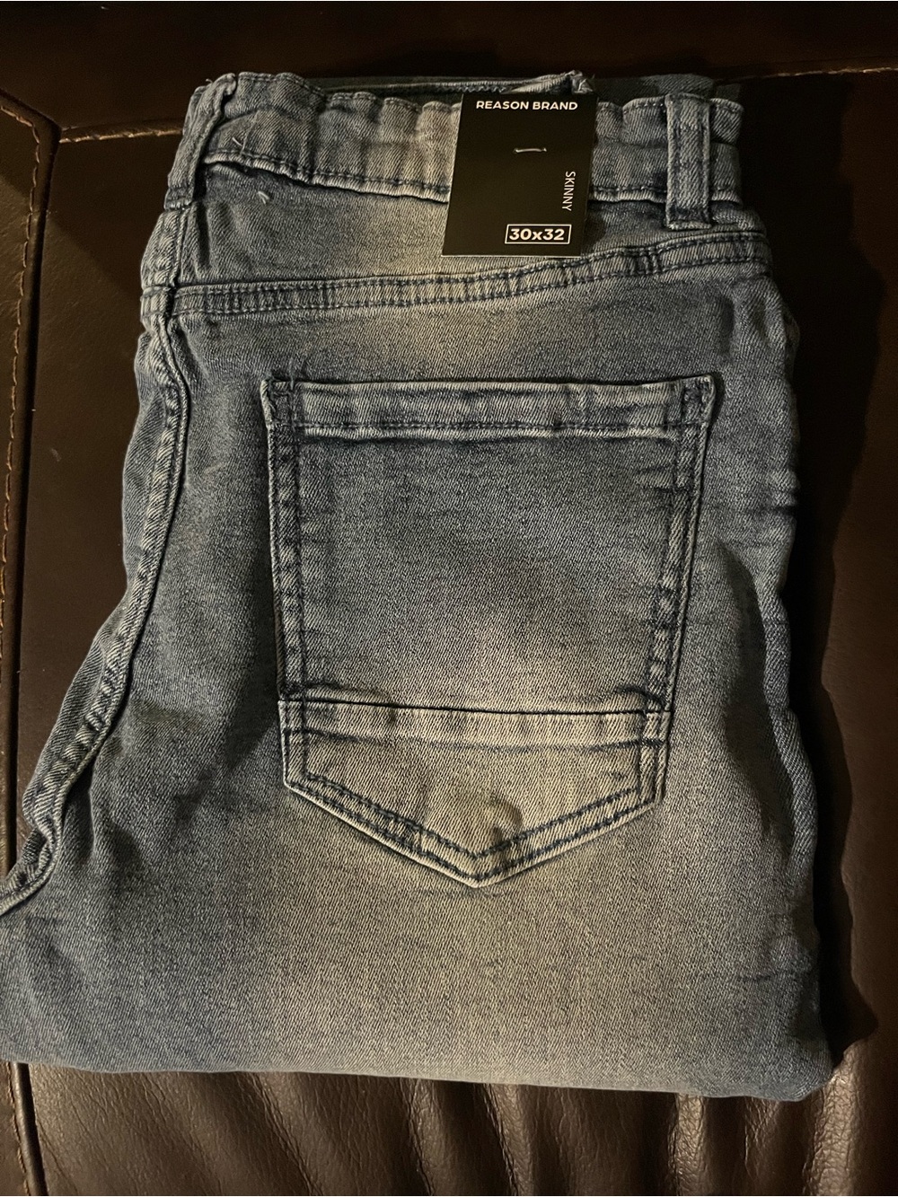 Reason Men’s Washed Blue Skinny Jeans